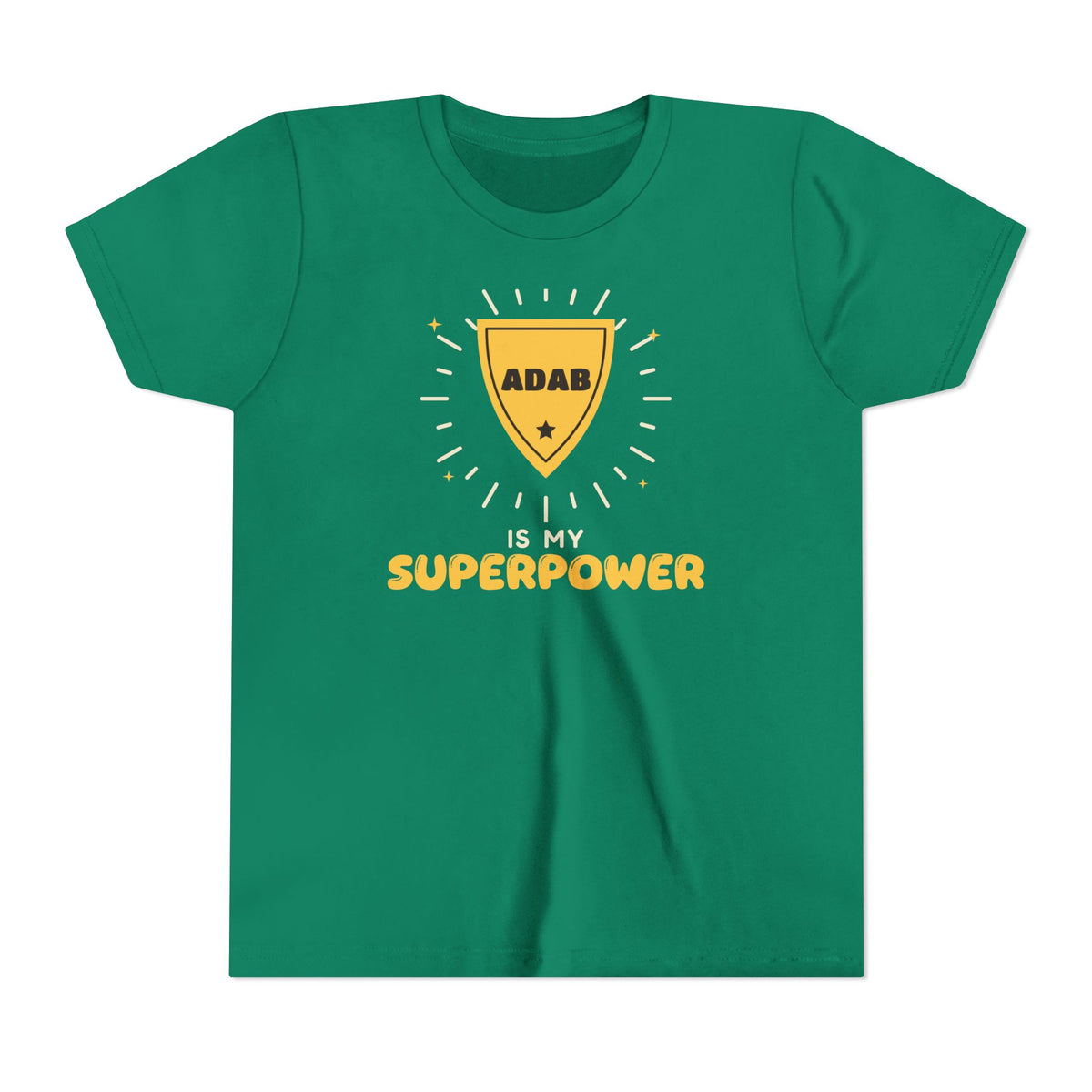 Adab Superpower Ramadan Kids Tee | Is My Superpower Kids Islamic Manners Hero Crest | AdabStars Islamic Kids Apparel