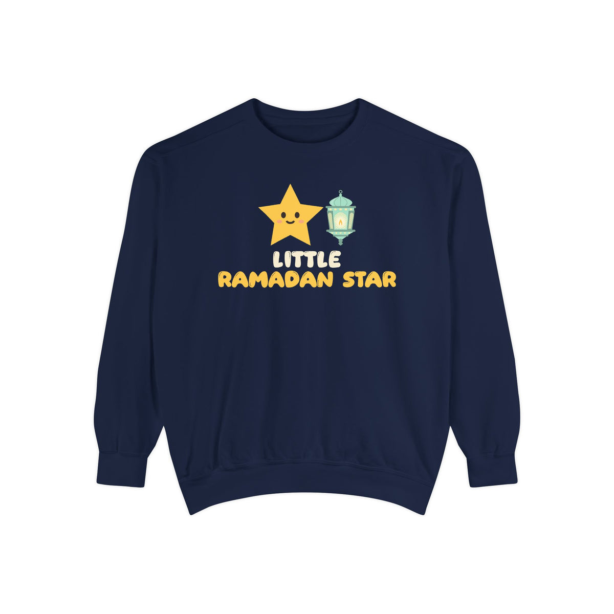 Little Ramadan Star Ramadan Sweatshirt | Kids Cute Lantern Muslim Family Eid | AdabStars Islamic Kids Apparel