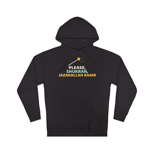 Magic Words Islamic Hoodie | Adab Kids Magic Words Please Shukran Jazakallah Khair | AdabStars Islamic Kids Apparel