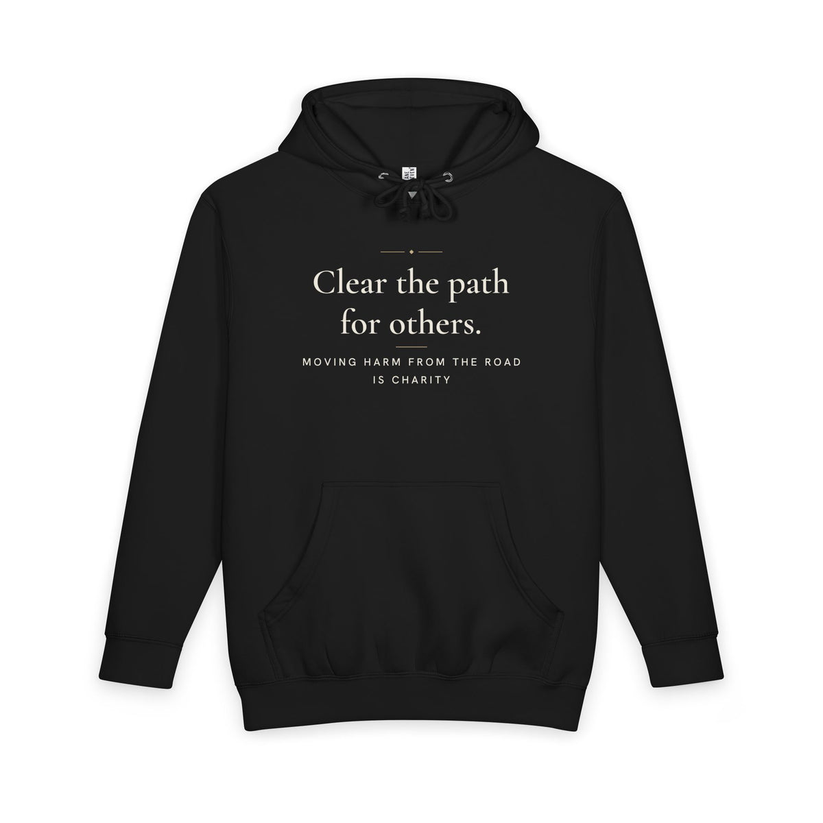 Clear the path for others Islamic Heavyweight Premium Heavyweight Hoodie in Black – AdabStars