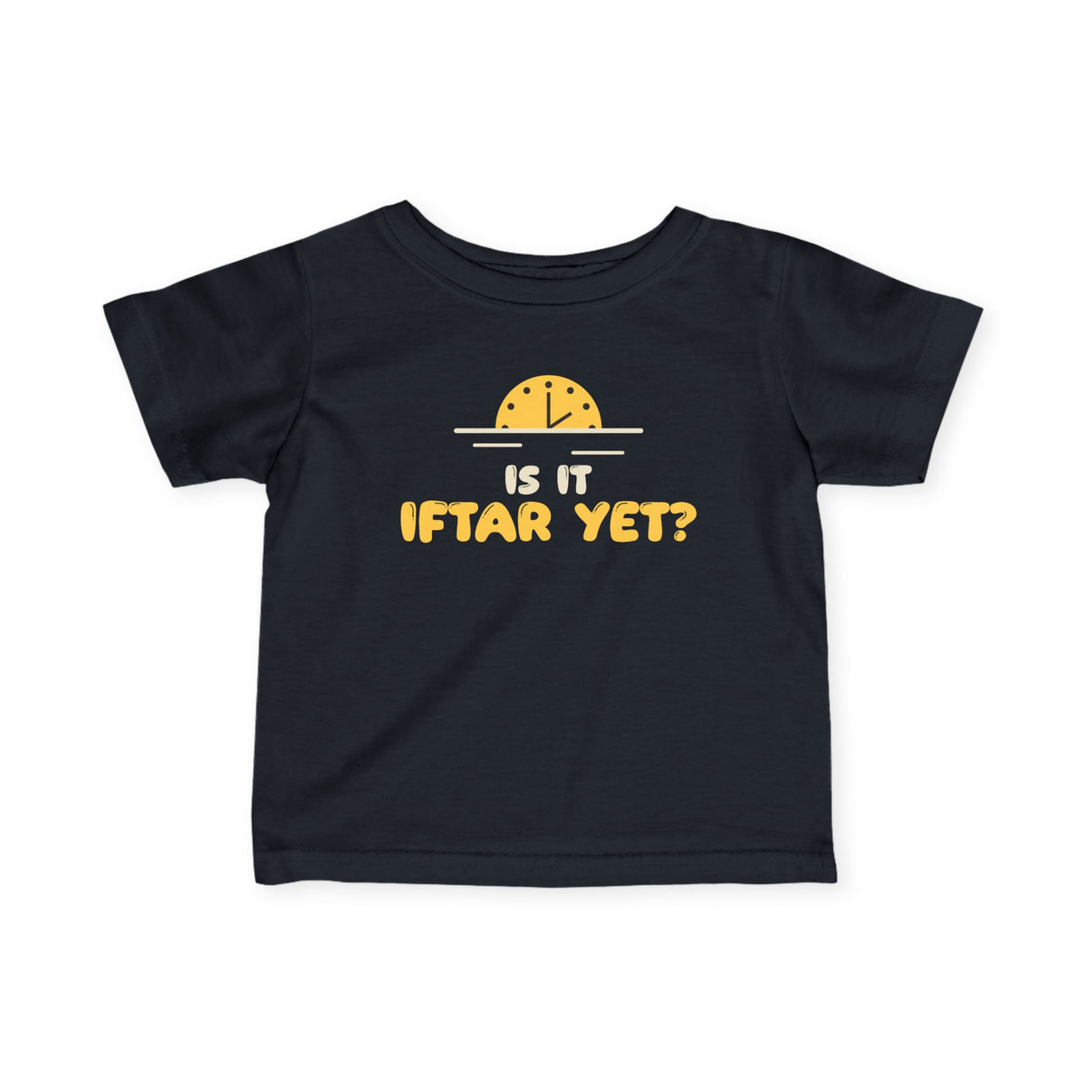 Is It Iftar Yet? Ramadan Baby T-Shirt in Black – AdabStars