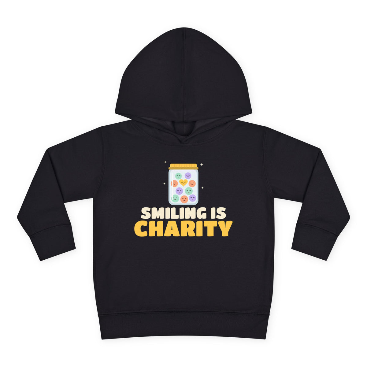 Smiling Is Charity Jar Islamic Toddler Hoodie in Black – AdabStars