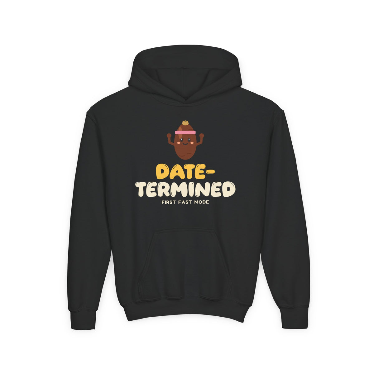 Date-Termined Ramadan Kids Hoodie | Ramadan Kids First Fast Fruit Strong Pun | AdabStars Islamic Kids Apparel