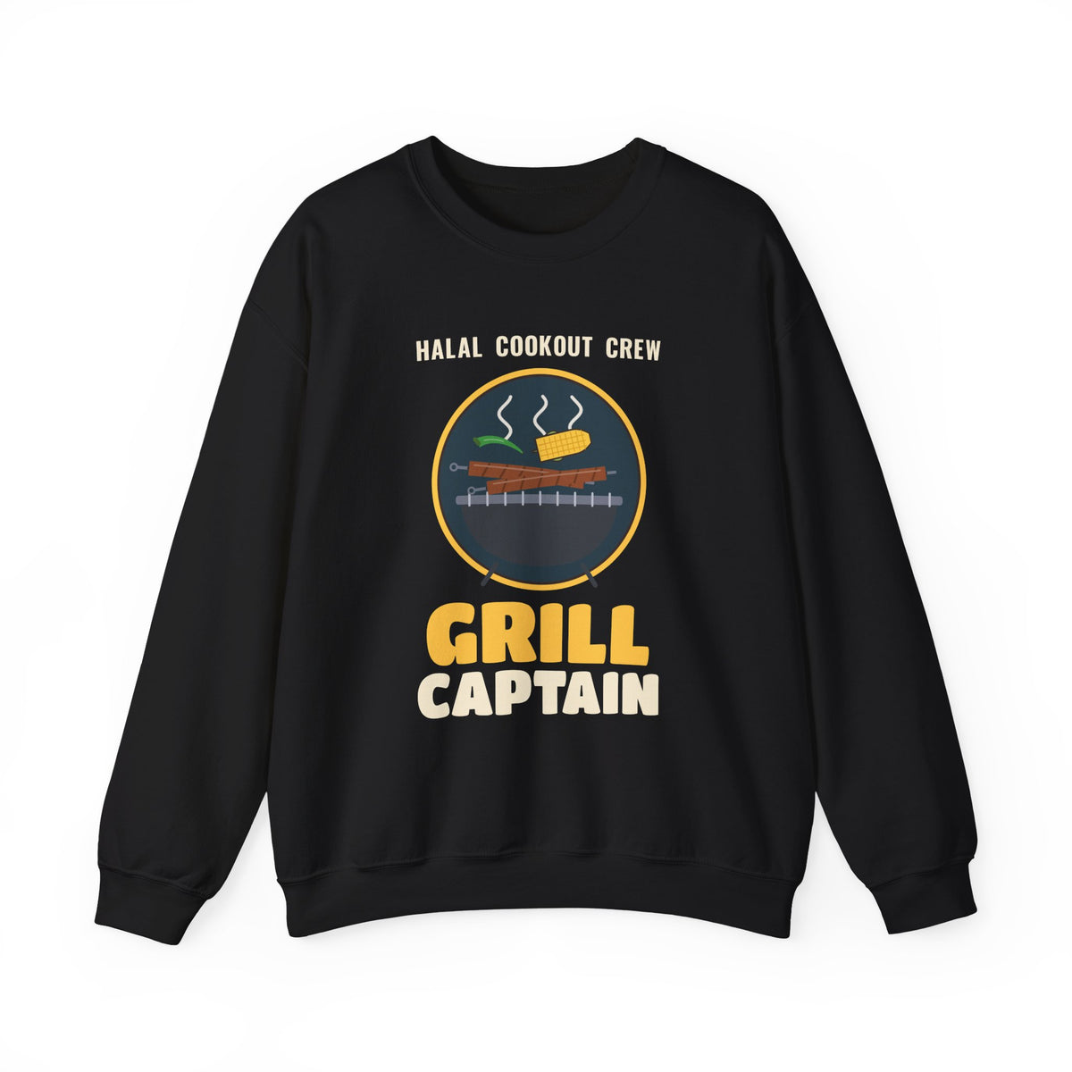 Grill Captain Halal Cookout Sweatshirt in Black – AdabStars