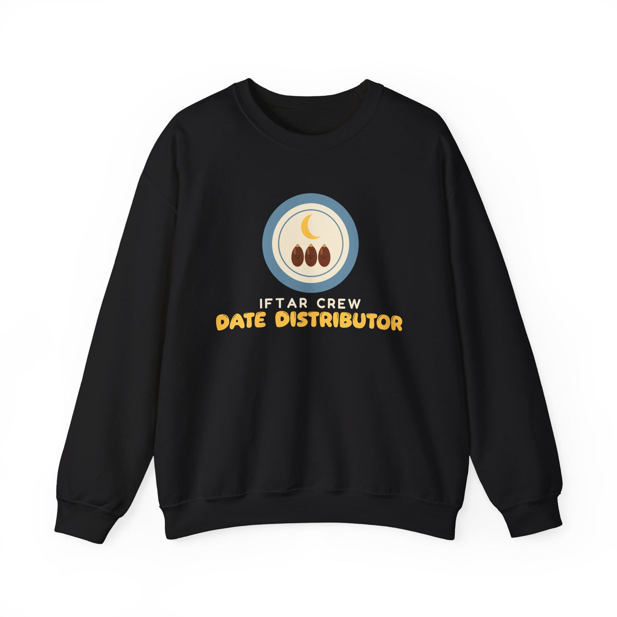 Iftar Crew: Date Distributor Crewneck Sweatshirt in Black – AdabStars