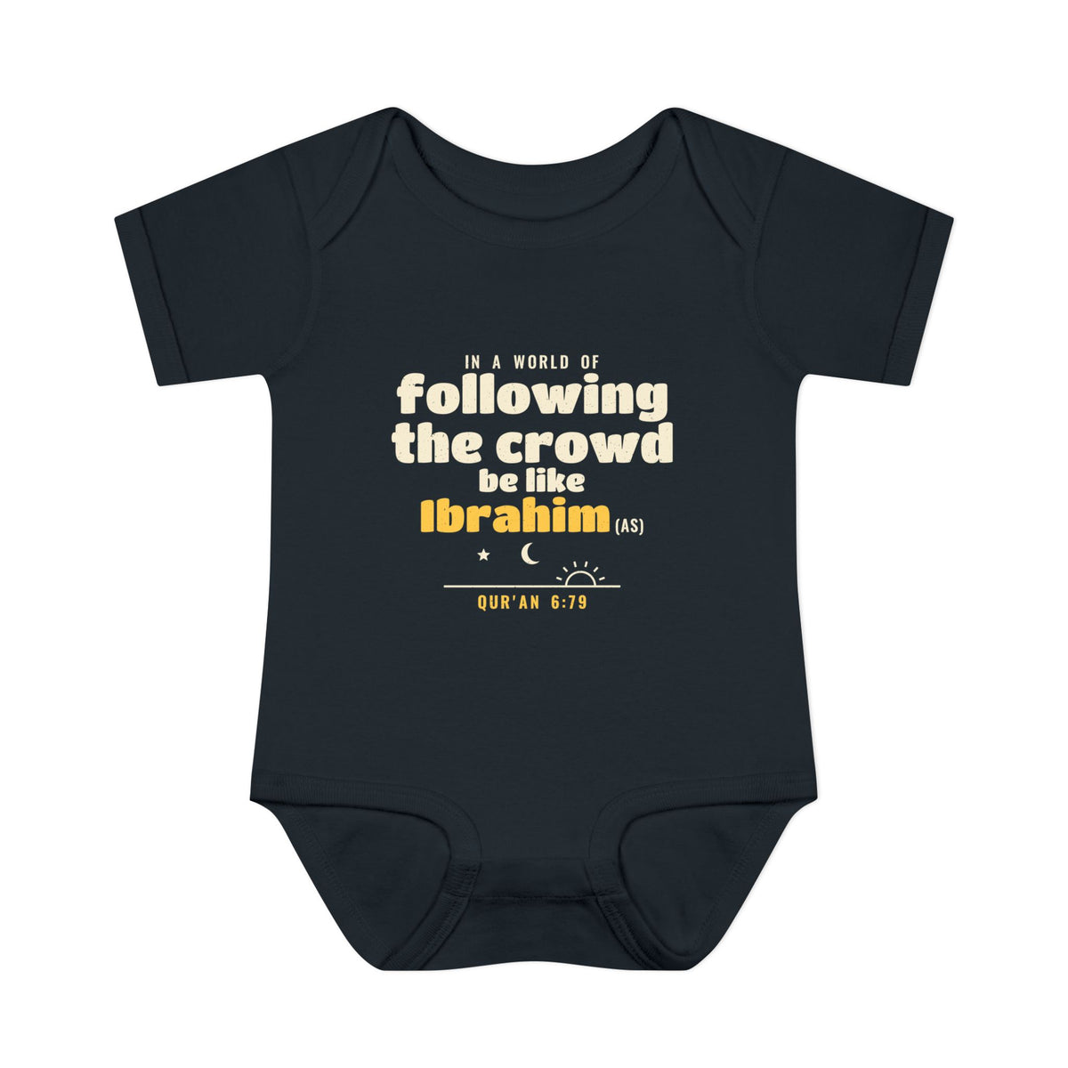Be Like Ibrahim (AS) Baby Bodysuit in Black – AdabStars