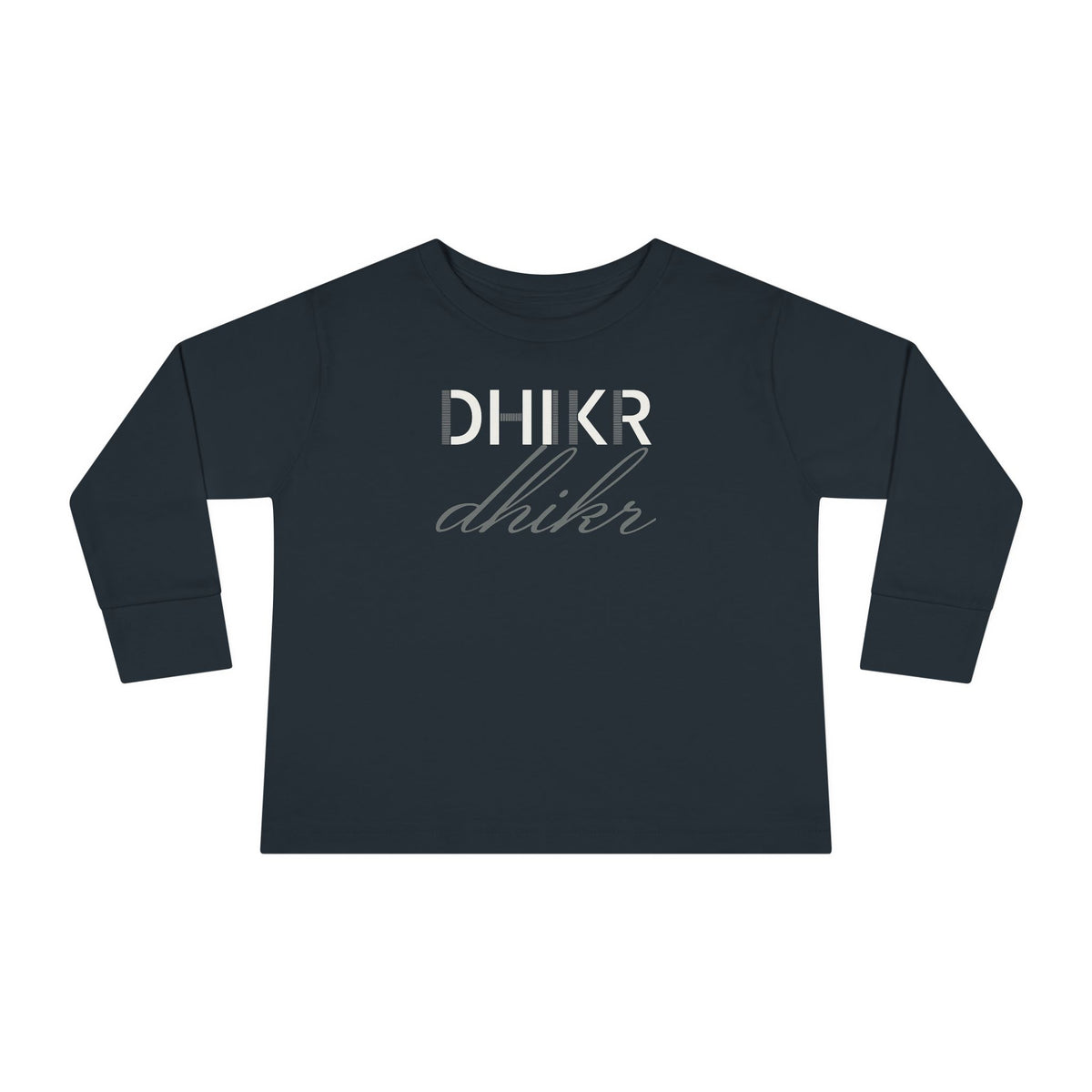Dhikr Islamic Toddler Toddler Long Sleeve Shirt in Black – AdabStars