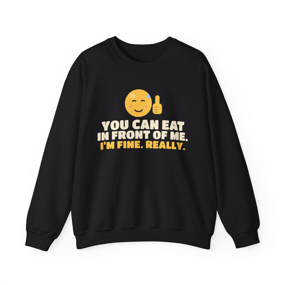 You Can Eat In Front Of Me Ramadan Crewneck Sweatshirt in Black – AdabStars