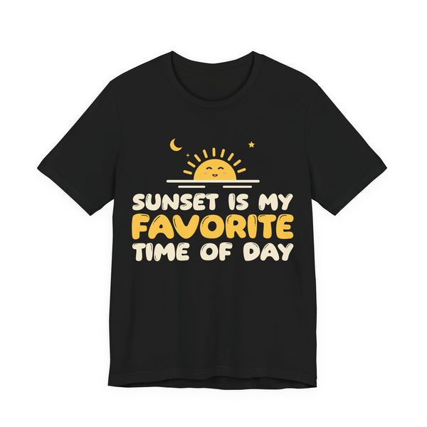Sunset Is My Favorite Time Of Day Unisex T-Shirt in Black – AdabStars