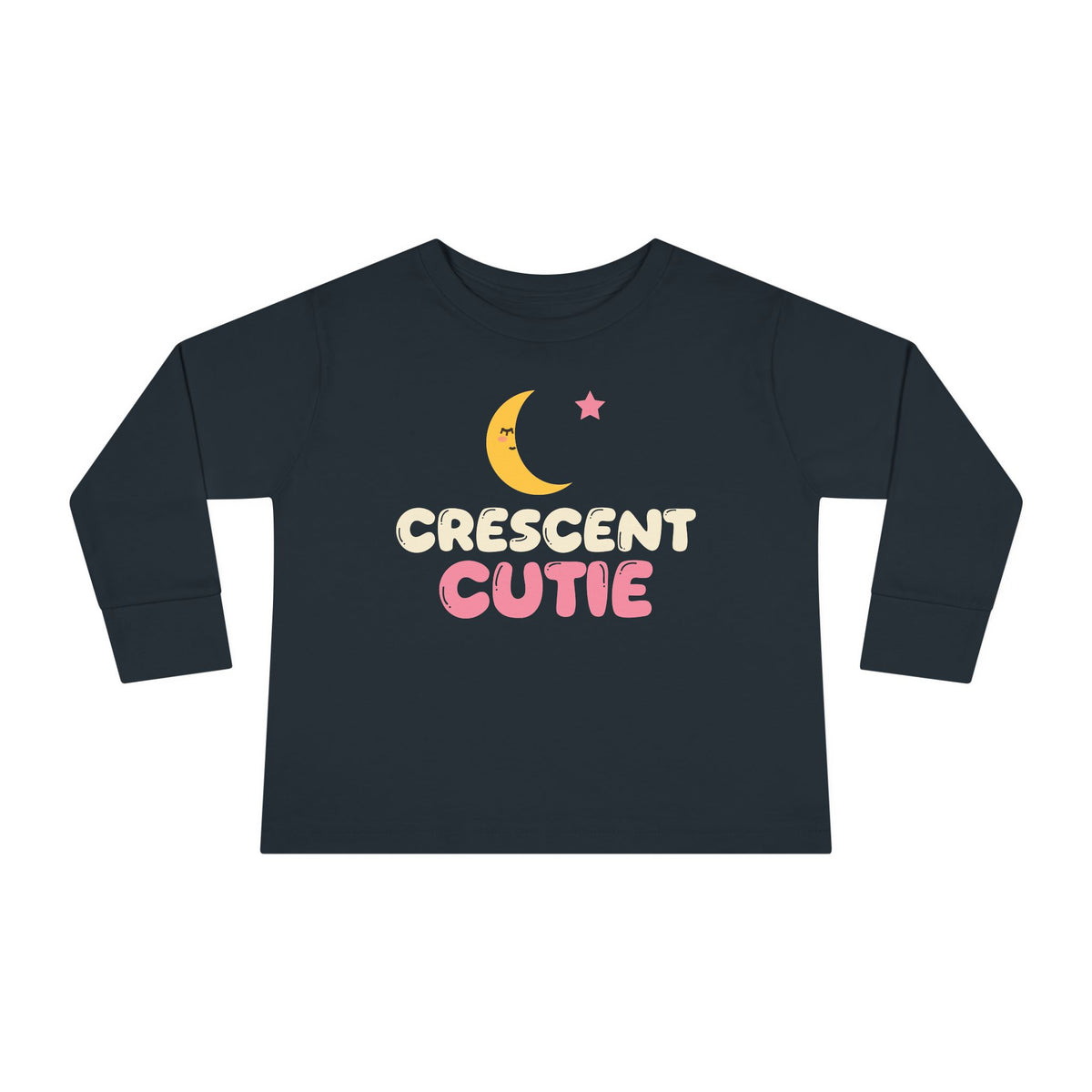 Crescent Cutie Ramadan Toddler Toddler Long Sleeve Shirt in Black – AdabStars