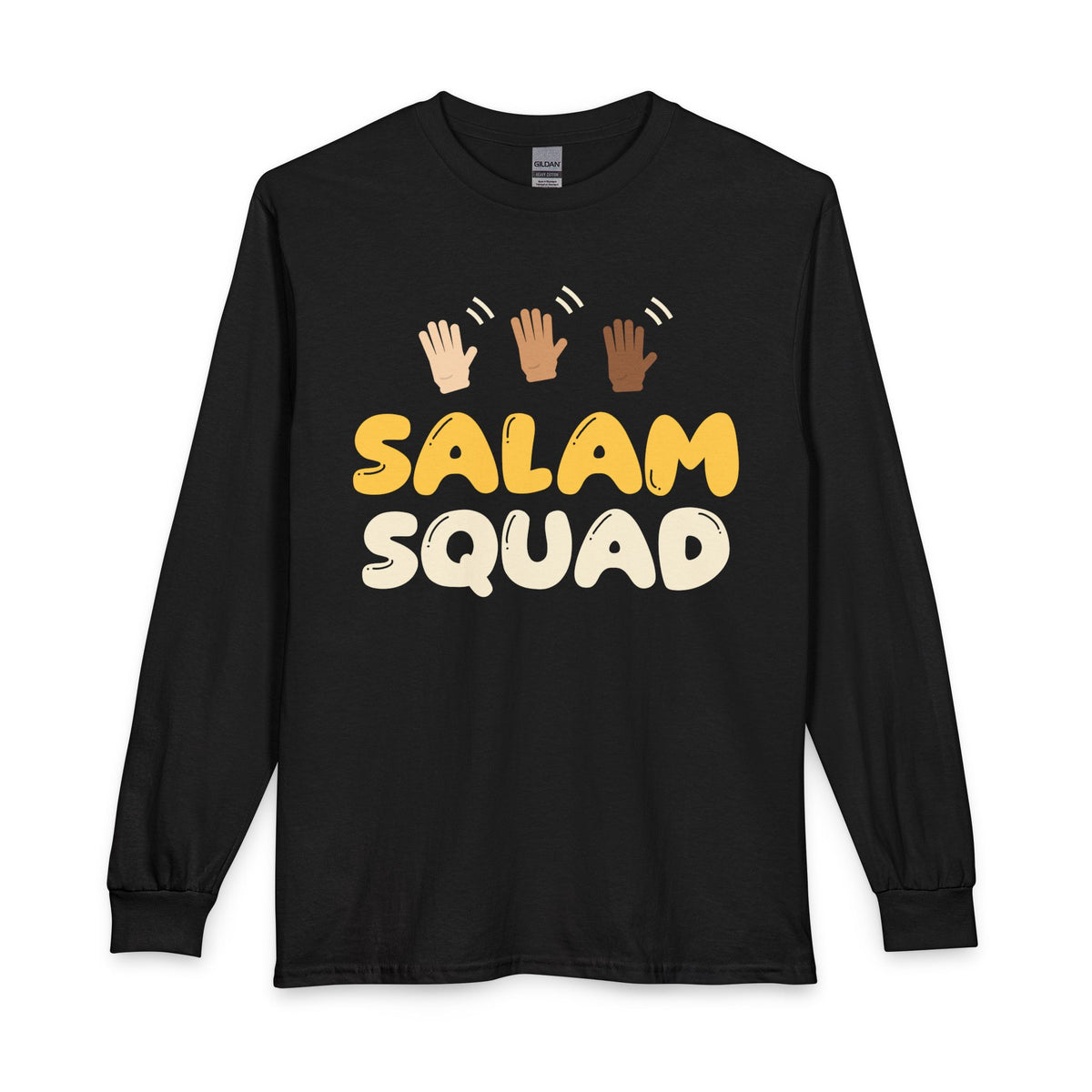 Salam Squad Islamic Long Sleeve Shirt in Black – AdabStars