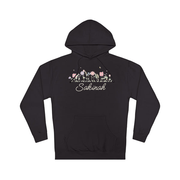Sakinah Meadow Flowers Islamic Hoodie in Black – AdabStars
