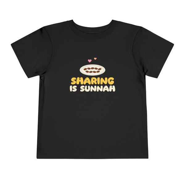Sharing Is Sunnah Islamic Toddler Tee | Muslim Kids Kindness Islamic Dates Plate | AdabStars Islamic Kids Apparel