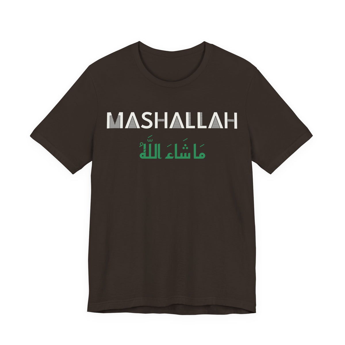 Mashallah Dual Language Islamic Shirt | Muslim Arabic What God Has Willed Calligraphy | AdabStars Islamic Apparel