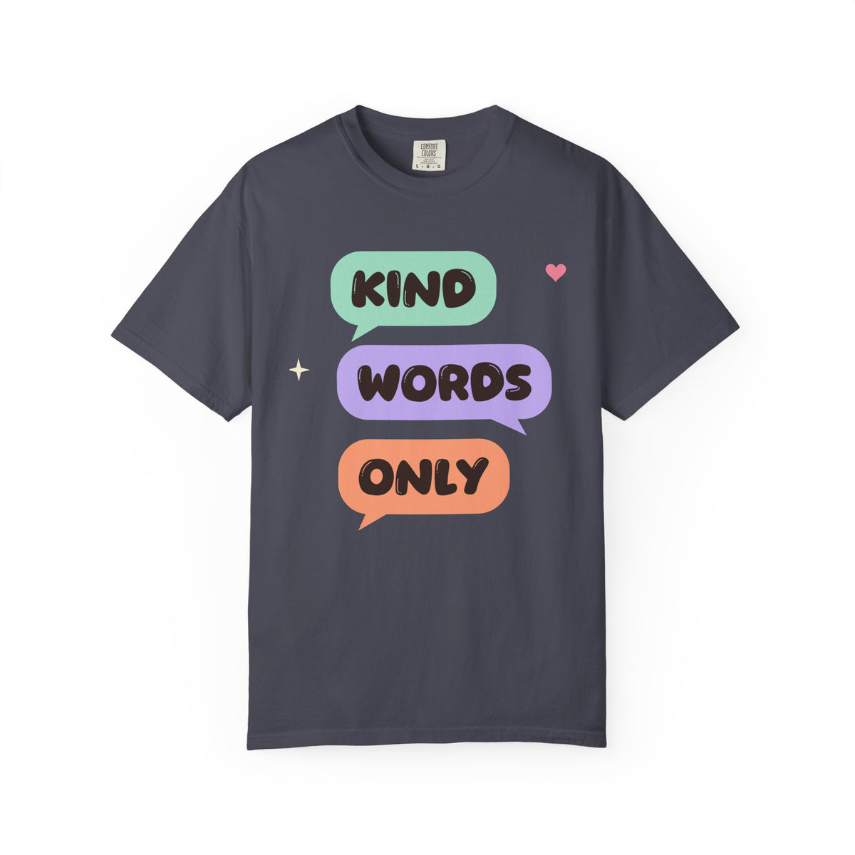 Kind Words Only Islamic Heavyweight T-Shirt in Navy – AdabStars