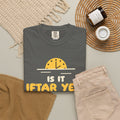 Is It Iftar Yet? Ramadan Heavyweight Tee | Ramadan Kids Sunset Countdown Fasting | AdabStars Islamic Apparel