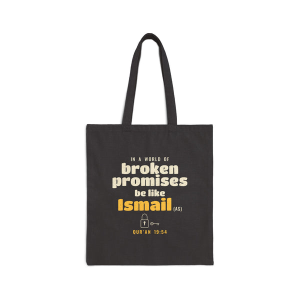 Be Like Ismail (AS) Canvas Tote Bag in Black, double-sided print – AdabStars