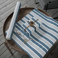 Islamic Geometric Border Wrapping Paper – Blue & White Arabesque Tile Pattern for Eid, Ramadan, & Special Occasions back view
