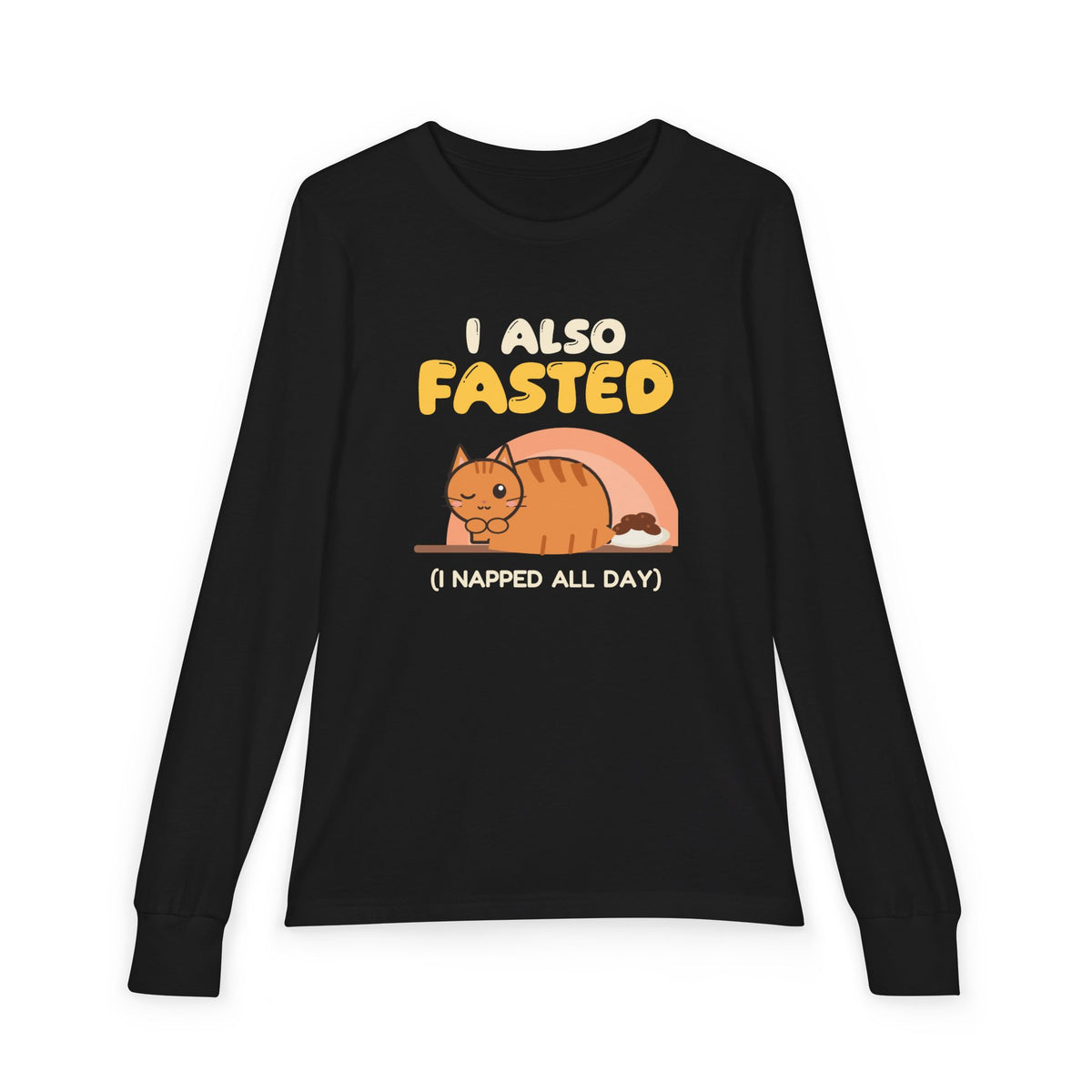 I Also Fasted Kids Kids Long Sleeve Shirt in Black – AdabStars