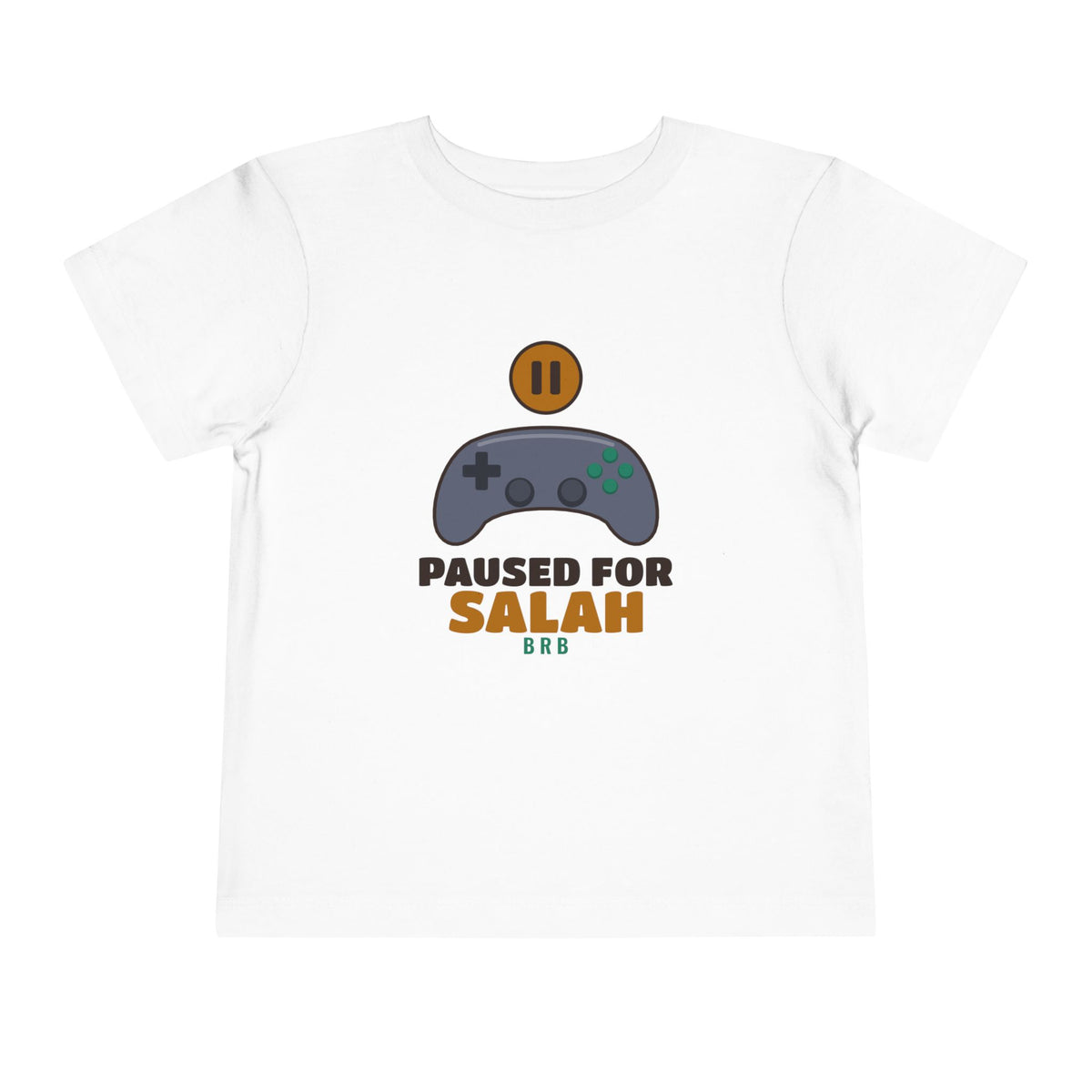 Paused for Salah Islamic Toddler T-Shirt in White – AdabStars