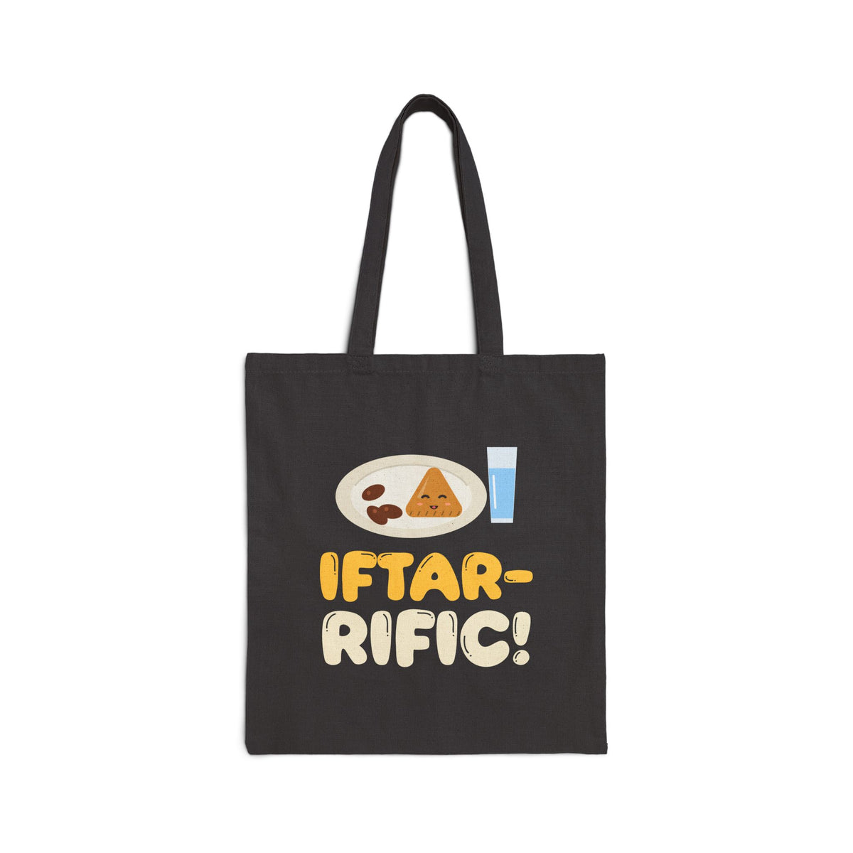 Iftar-Rific! Canvas Tote Bag in Black, one-sided print – AdabStars