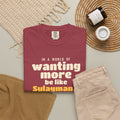 Be Like Sulayman (AS) Heavyweight Tee | Prophet Sulayman (Solomon) Gratitude Story, Qur'an 27:18-19 on the Back | AdabStars