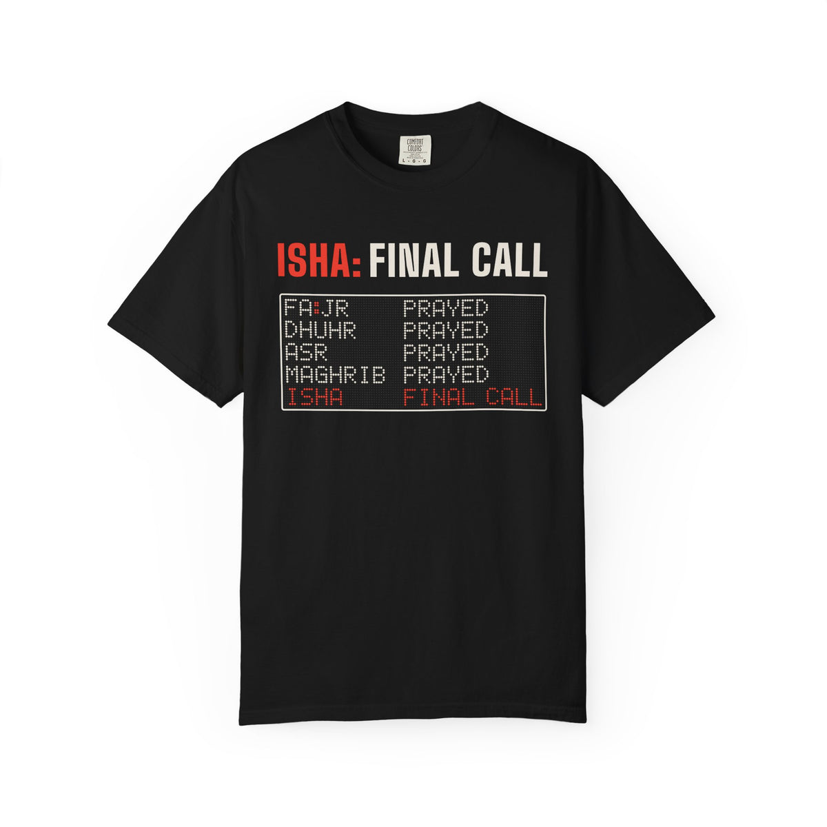 Isha: Final Call Islamic Heavyweight T-Shirt in Black – AdabStars