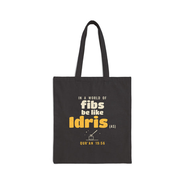 Be Like Idris (AS) Canvas Tote Bag in Black, one-sided print – AdabStars