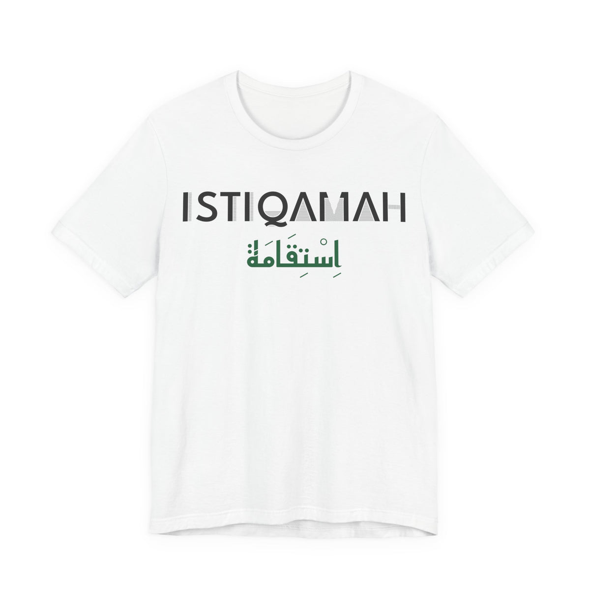 Istiqamah Dual Language Islamic Unisex T-Shirt in White – AdabStars