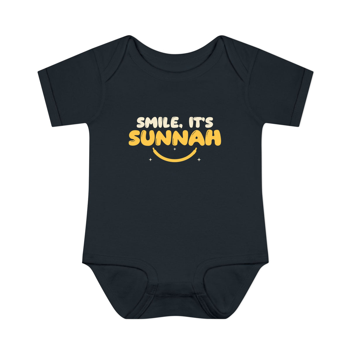 Smile It's Sunnah Islamic Baby Bodysuit in Black – AdabStars