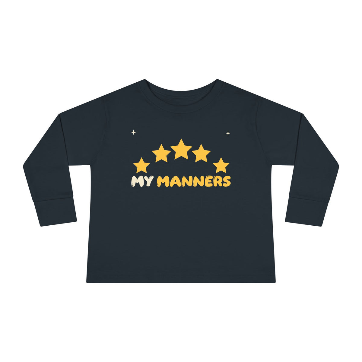 My Manners Rated Islamic Toddler Toddler Long Sleeve Shirt in Black – AdabStars