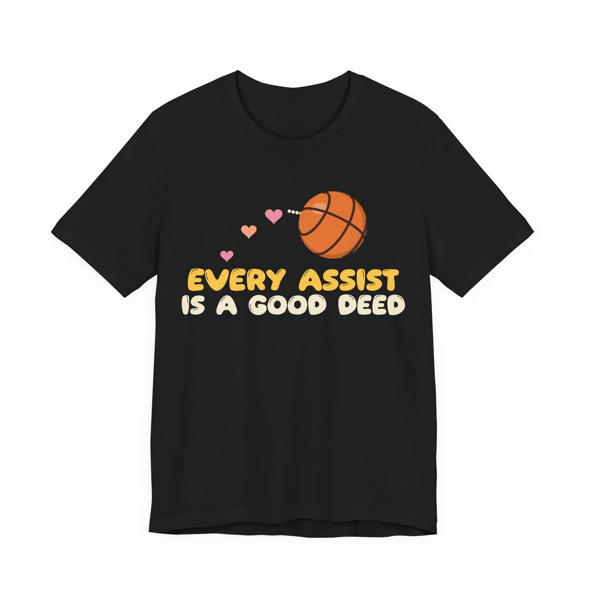 Every Assist Is A Good Deed Muslim Shirt | Muslim Kids Basketball Every Assist Is A Good Deed Hearts | AdabStars Islamic Kids Apparel