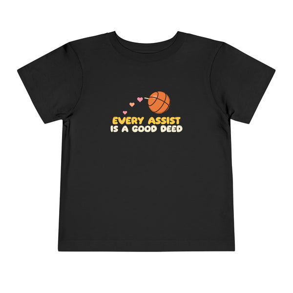 Every Assist Is A Good Deed Toddler T-Shirt in Black – AdabStars