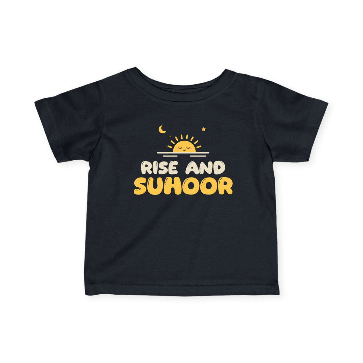 Rise And Suhoor Baby T-Shirt in Black – AdabStars