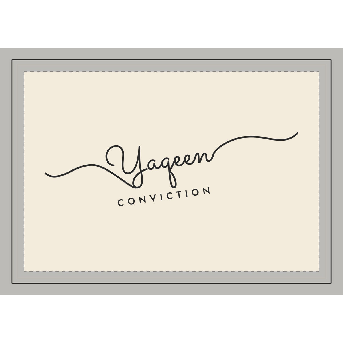 Yaqeen Fine Line Script Islamic Lumbar Pillow, printed on both sides – AdabStars