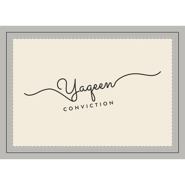 Yaqeen Fine Line Script Islamic Lumbar Pillow, printed on both sides – AdabStars