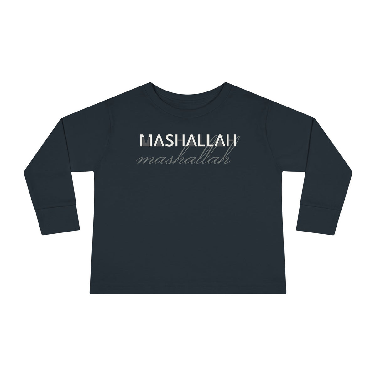 Mashallah Islamic Toddler Toddler Long Sleeve Shirt in Black – AdabStars
