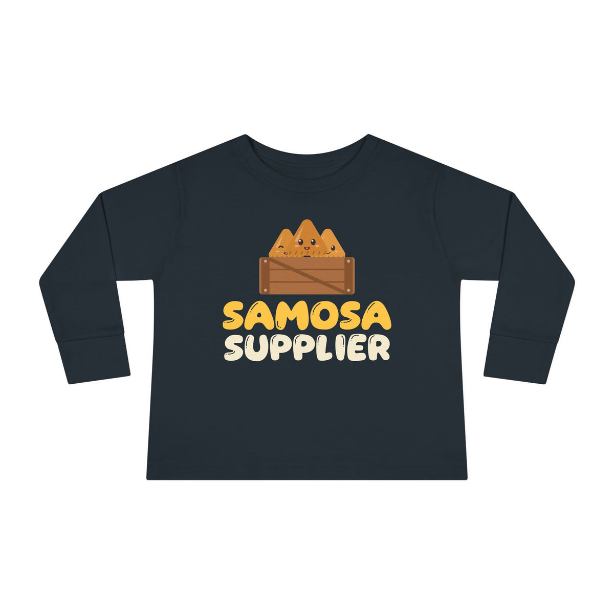 Samosa Supplier Ramadan Toddler Toddler Long Sleeve Shirt in Black – AdabStars