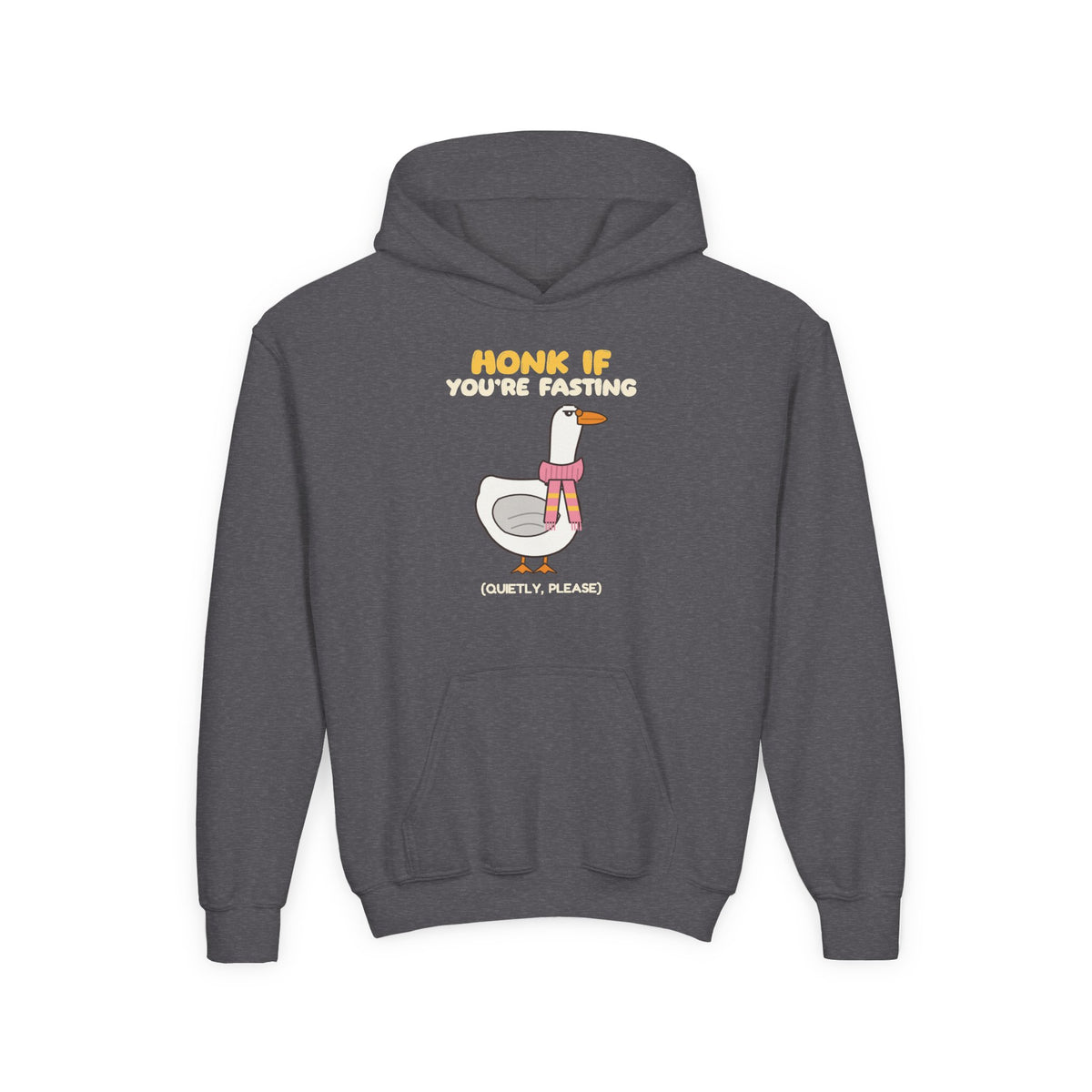 Honk If You're Fasting Kids Hoodie in Dark Heather – AdabStars