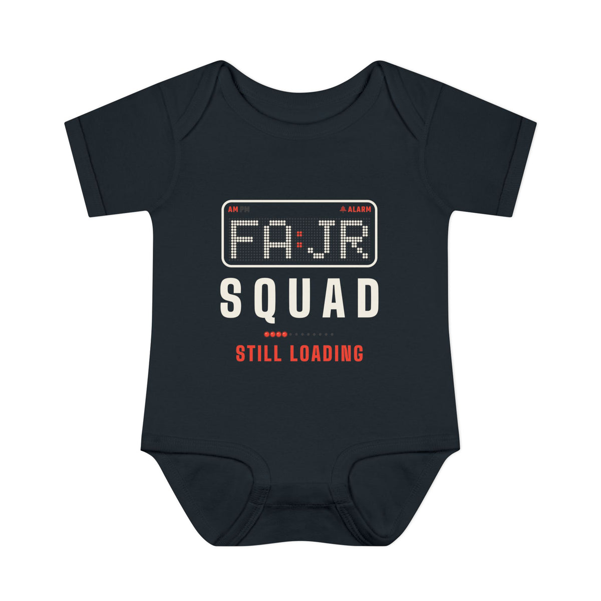 Fajr Squad: Still Loading Islamic Baby Bodysuit in Black – AdabStars