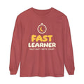 Fast Learner Ramadan Long Sleeve Shirt | Ramadan Kids First Fasting Pun Stopwatch | AdabStars Islamic Kids Apparel