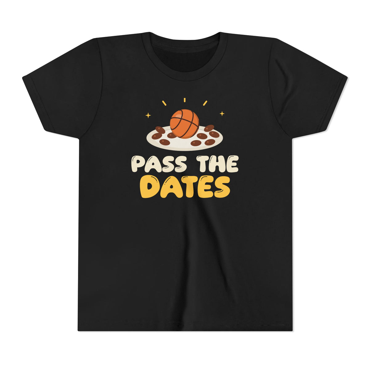 Pass The Dates Muslim Kids Tee | Ramadan Basketball Pun Pass The Dates Iftar Kids Muslim | AdabStars Islamic Kids Apparel