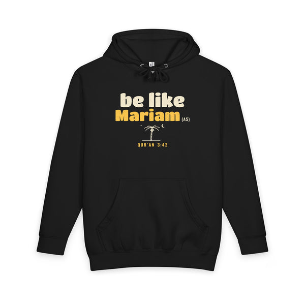 Be Like Mariam (AS) Heavyweight Premium Heavyweight Hoodie in Black, front and back print – AdabStars