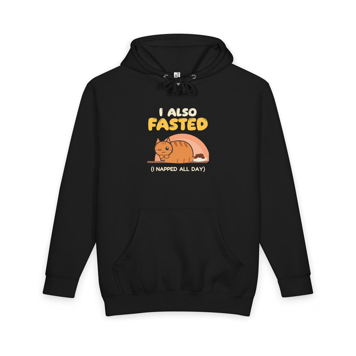 I Also Fasted Premium Heavyweight Hoodie in Black – AdabStars