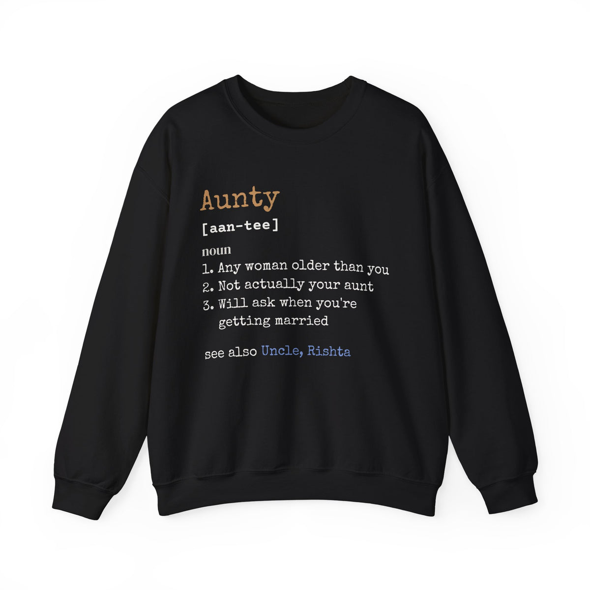 Aunty Definition Islamic Crewneck Sweatshirt in Black – AdabStars
