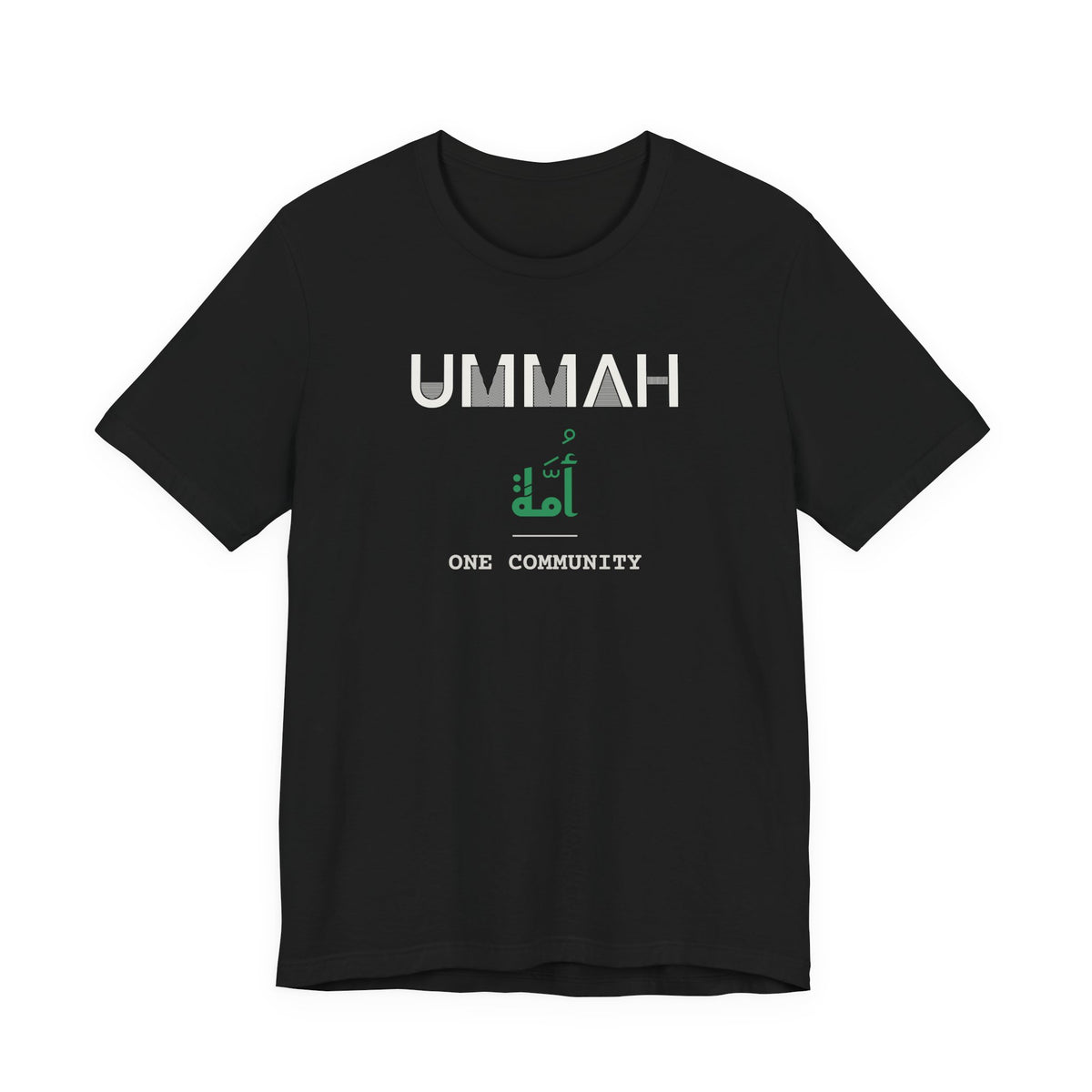 Ummah Dual Language with English Meaning Islamic Unisex T-Shirt in Black – AdabStars