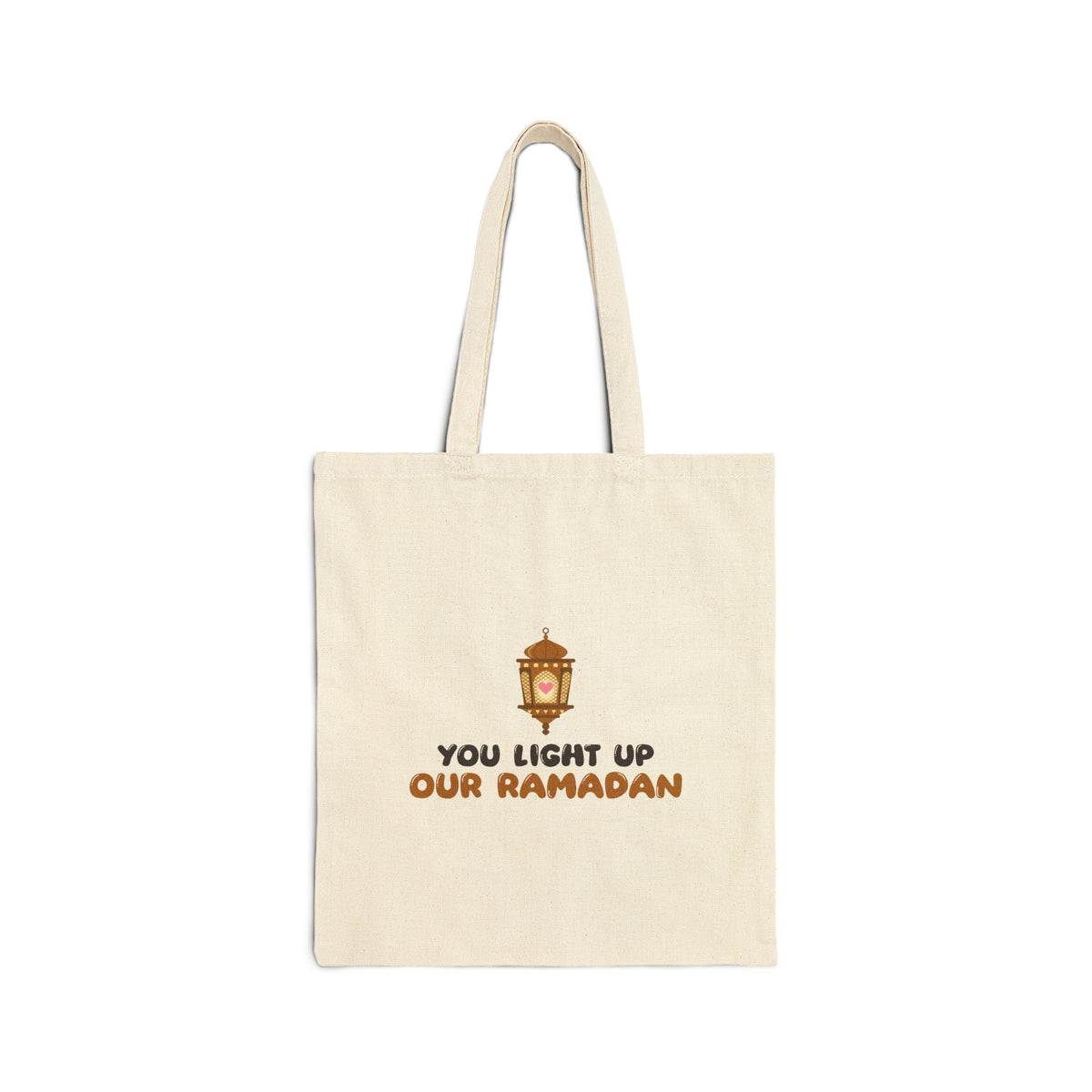 You Light Up Our Ramadan Double-Sided Tote Bag | Kids Lantern Heart Family Love | AdabStars Islamic Kids Gifts
