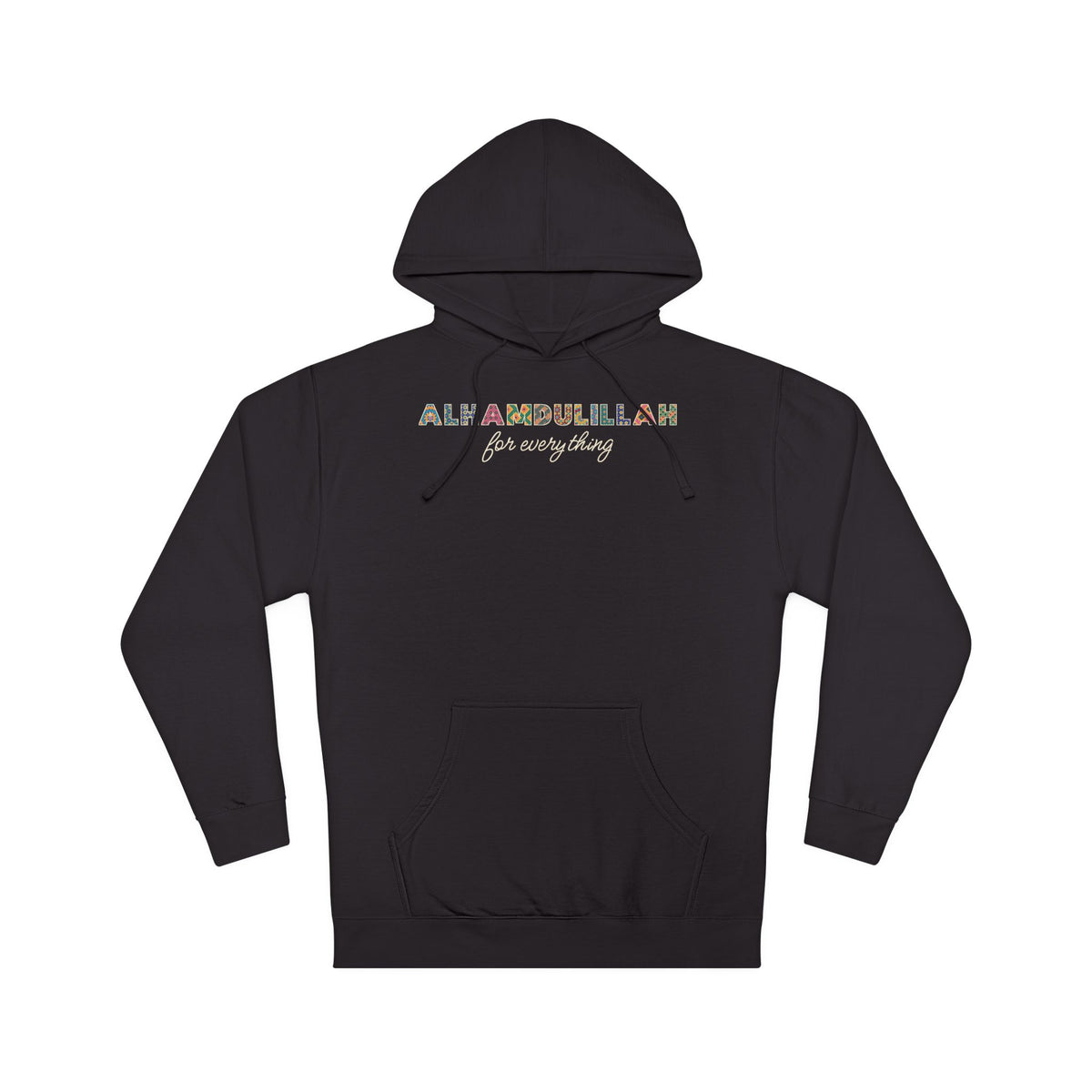 Alhamdulillah Patterned Letters Islamic Hoodie – AdabStars