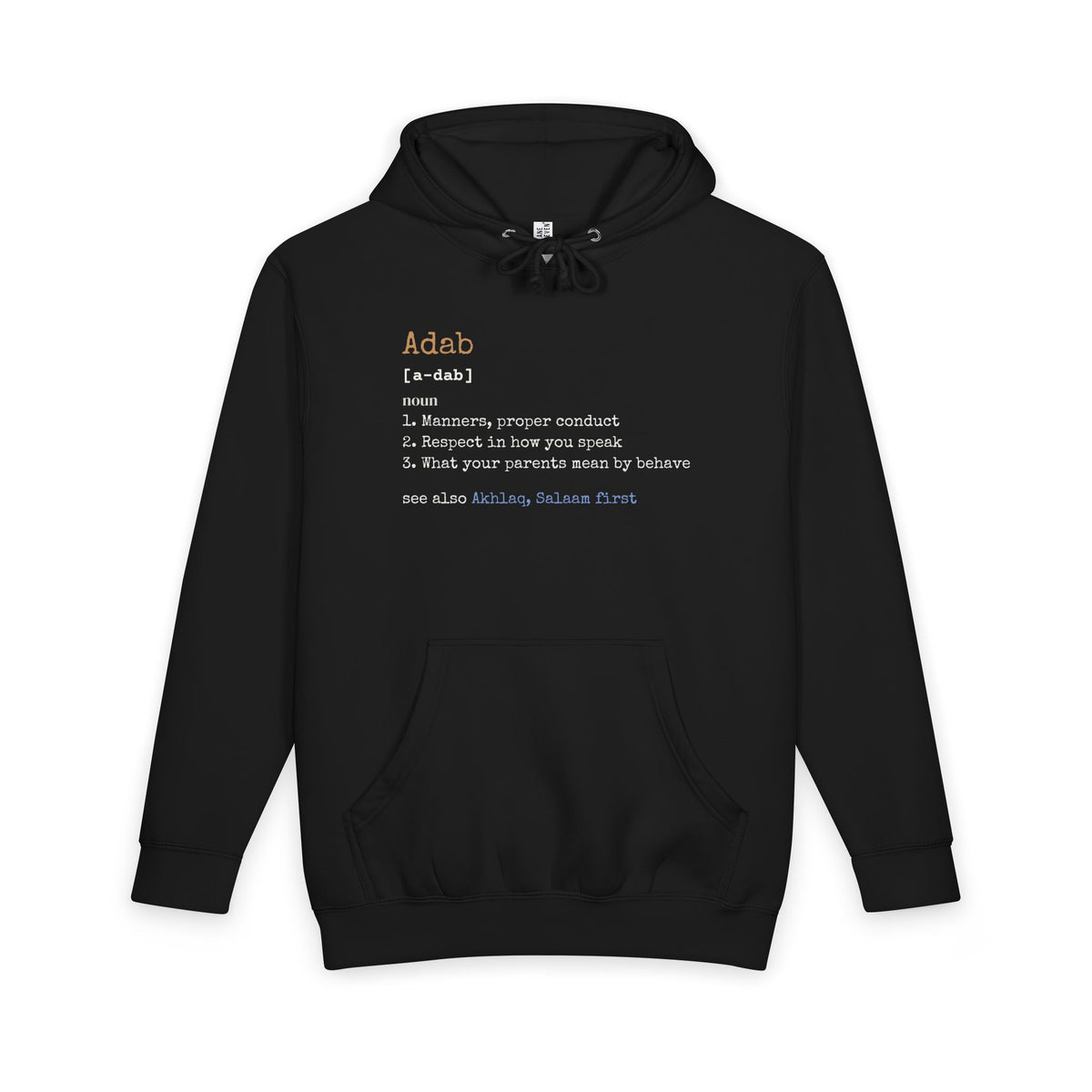 Adab Definition Premium Heavyweight Hoodie in Black – AdabStars