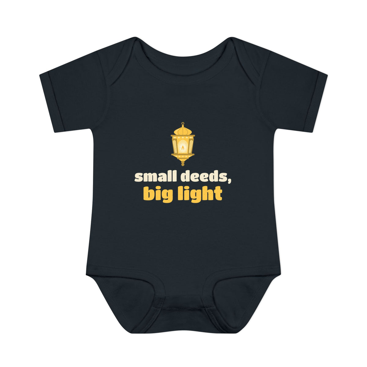 Small Deeds, Big Light Ramadan Baby Bodysuit in Black – AdabStars